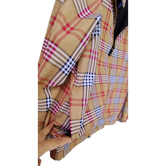 Vtg Catalina Women's Lightweight Windbreaker Jacket Capuccino Plaid-Nova Check M - Picture 9 of 11